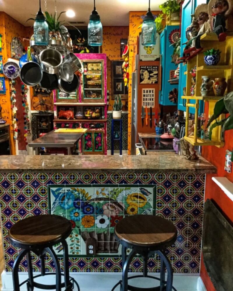 Colorful Boho Chic Kitchen (28)