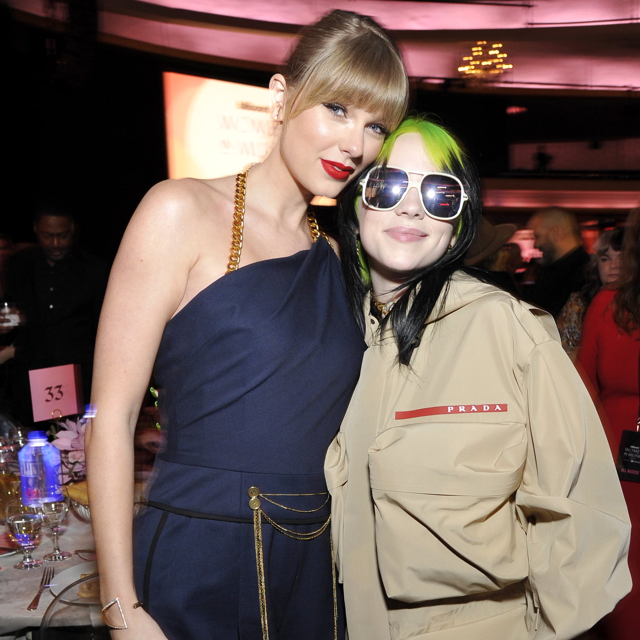 Taylor Swift and Billie Eilish at Billboard Event Picture. POPSUGAR Middle East Celebrity and Entertainment