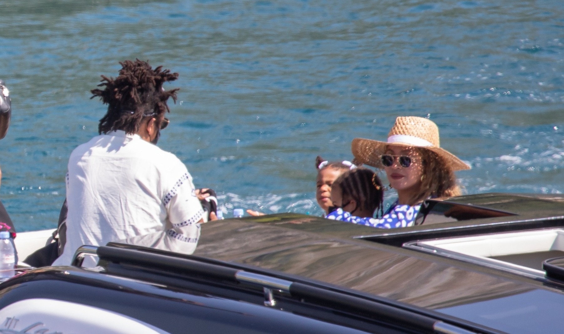 Jay Z and Beyoncé cruising off the coast of Croatia with their twins Rumi and Sir, three