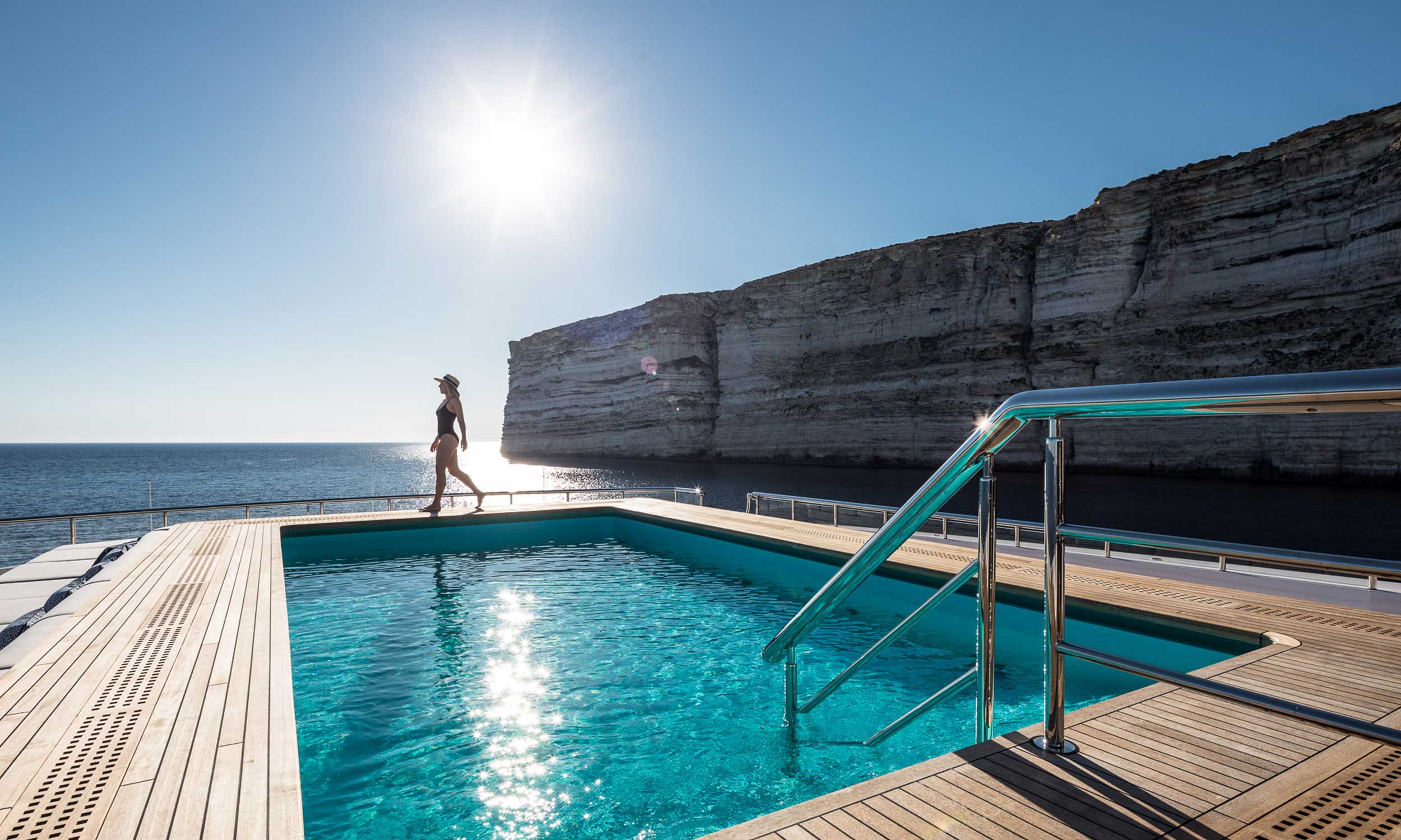 Lana boasts a pool on her roof with an advanced warming system