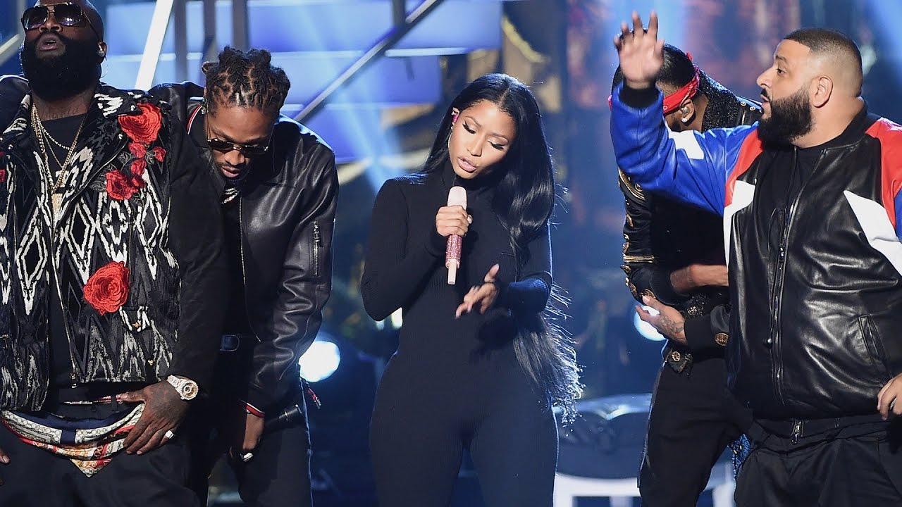 DJ Khaled, Nicki Minaj & MORE Shine With "Do You Mind?" Performance At 2016 AMAs - YouTube