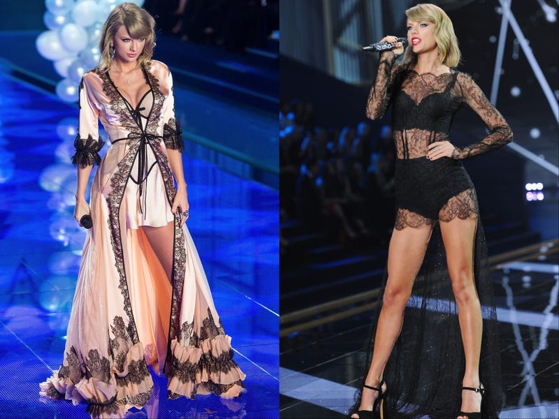 Taylor Swift performs at the Victoria's Secret Fashion Show in London, England, on December 2, 2014.