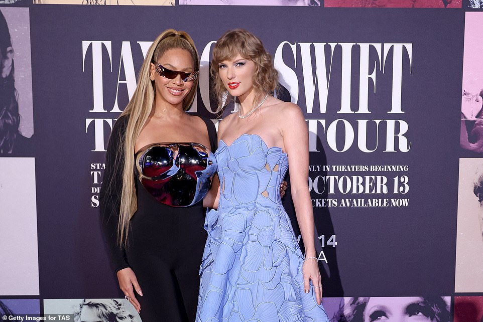 Taylor's appearance comes over a month after Beyonce supported her at the premiere of her Eras Tour concert tour at The Grove in Los Angeles