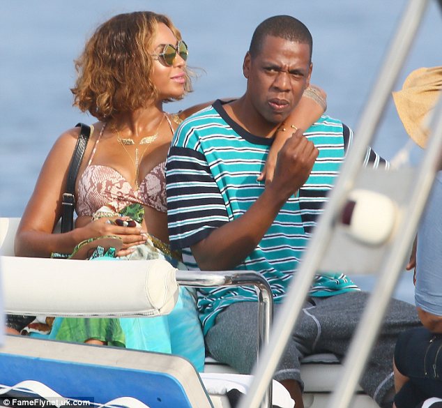 Jet set lifestyle: After their visit to Italy, Beyonce and Jay Z headed to the French Riviera where they were spotted on Monday