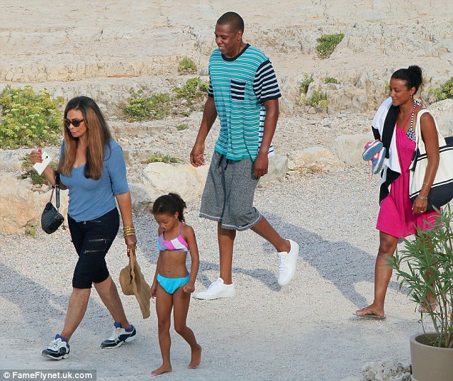 Family affair: Jay Z, his parents, and Bey's mother were all on the holiday