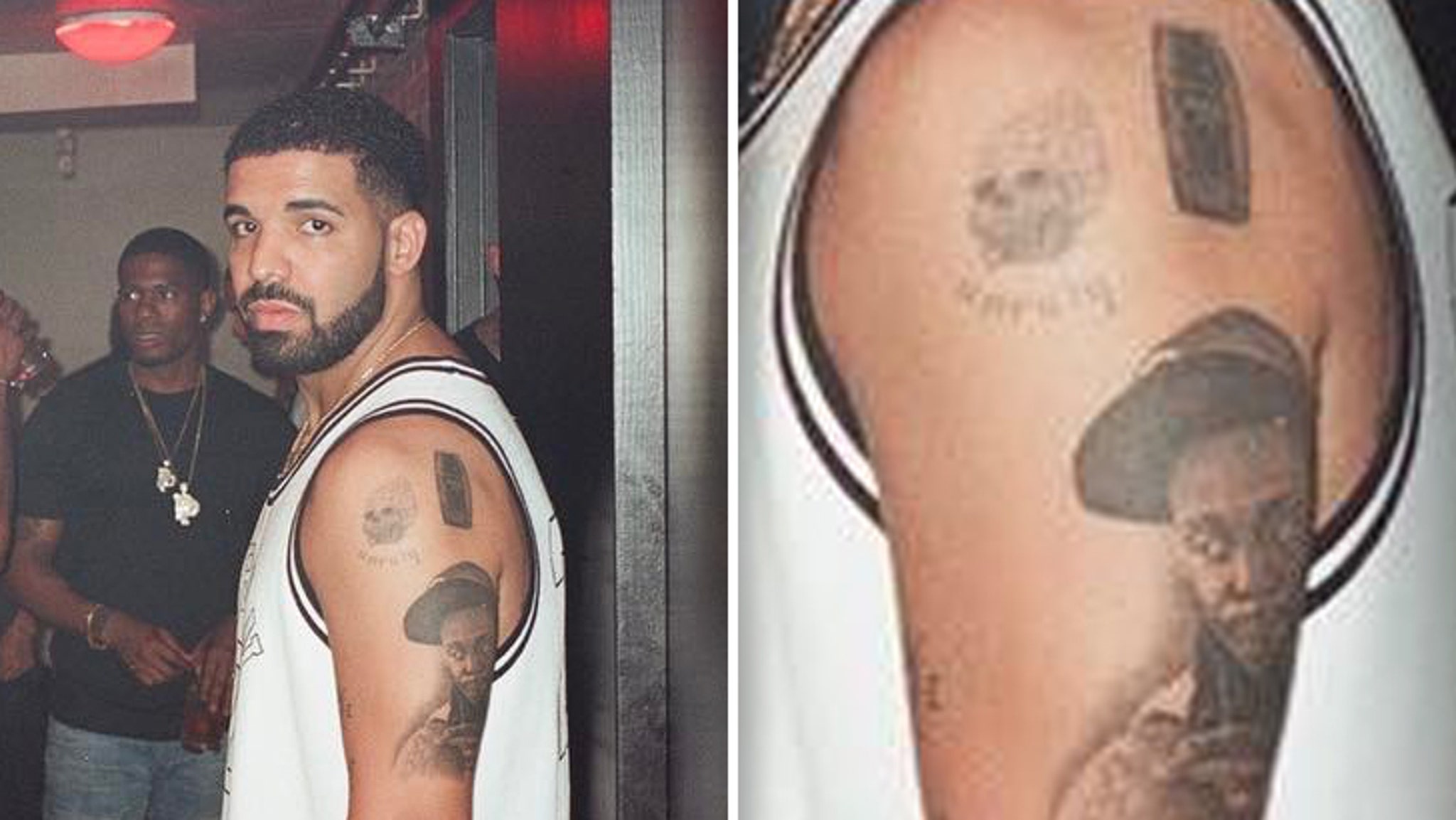 Drake Has Lil Wayne's Face Tattooed On His Arm