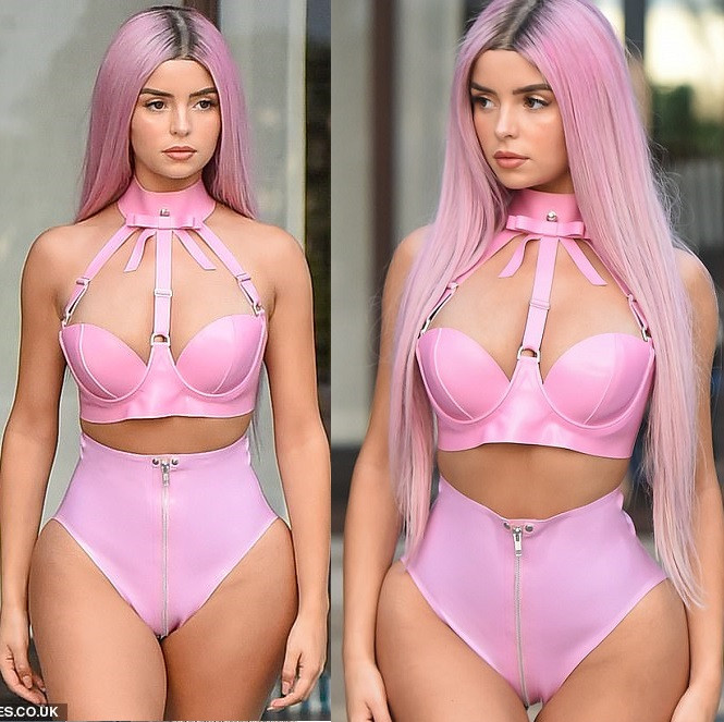 Demi Rose showcases her famous curves in sizzling latex harness bikini for  racy shoot in Phuket (Photos), demi rose lingerie - somem.tn