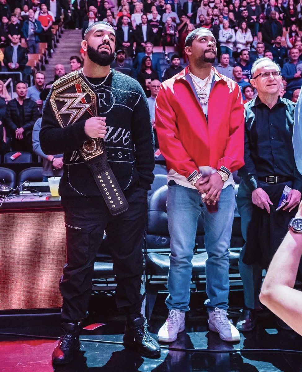 Word On Road on X: "Drake and Chubbs tonight at the Raptors vs. Bucks game  tonight in Toronto. https://t.co/vFm53YSGZD" / X