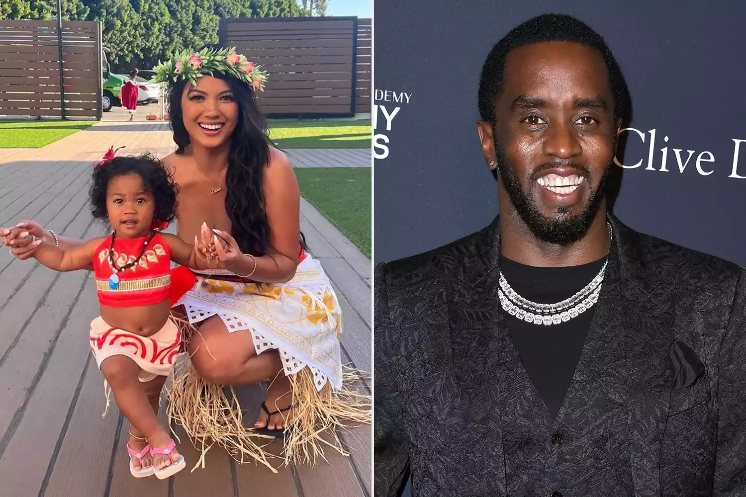 Diddy's Daughter Love Smiles in Sweet Matching Moana Costumes with Mom Dana Tran